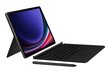 DX725UBE Book Cover Keyboard Samsung Galaxy Tab S9/S9 FE, Black hinta ja tiedot | Tablettien kotelot ja muut tarvikkeet | hobbyhall.fi