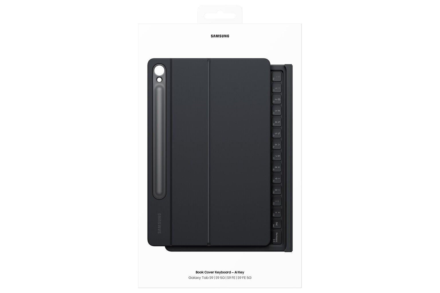 DX725UBE Book Cover Keyboard Samsung Galaxy Tab S9/S9 FE, Black hinta ja tiedot | Tablettien kotelot ja muut tarvikkeet | hobbyhall.fi