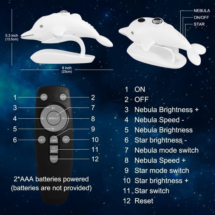 Tähtiprojektori Delfiini hinta ja tiedot | Projektorit | hobbyhall.fi