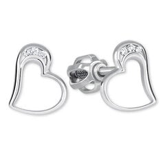 Brilio Silver Magic Heart -korvakorut 436 001 00413 04 sBS0577 hinta ja tiedot | Korvakorut | hobbyhall.fi