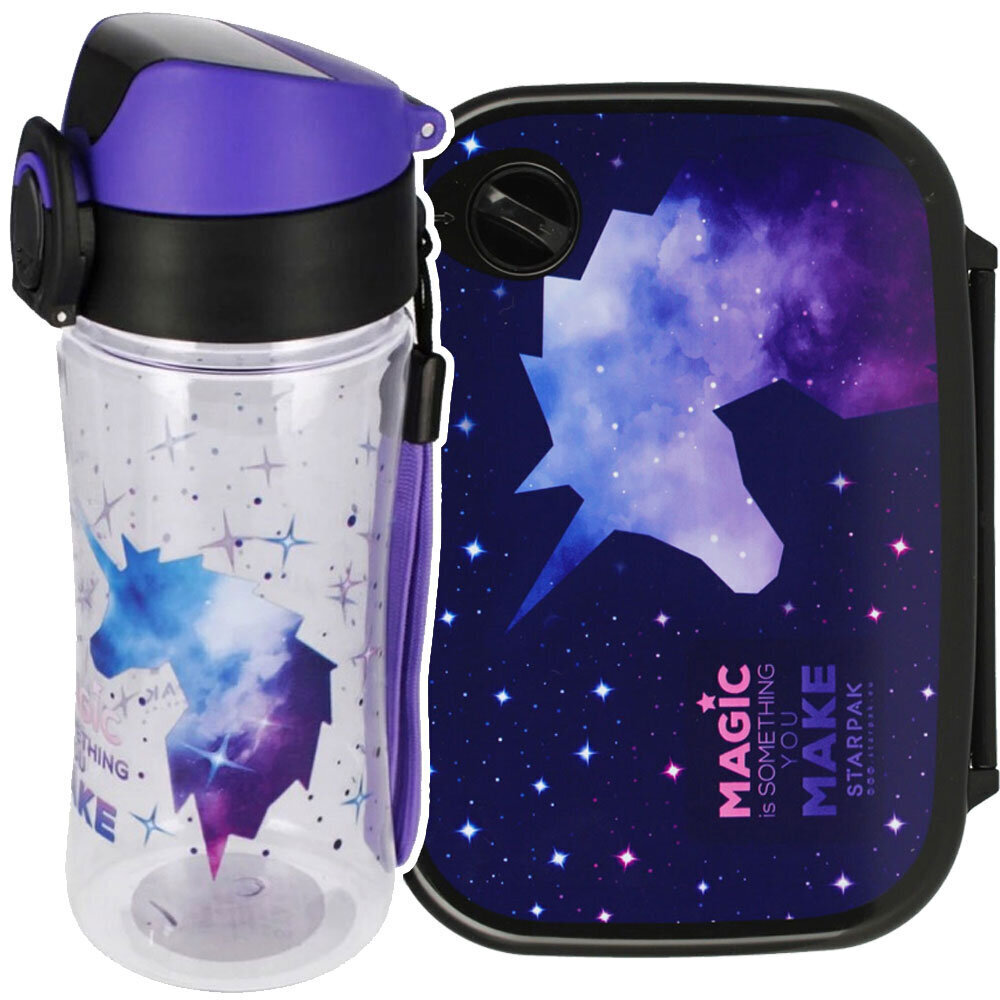 Juoma- ja aamiaispakkaussetti Starpak Unicorn Galaxy, 420ml hinta ja tiedot | Juomapullot | hobbyhall.fi