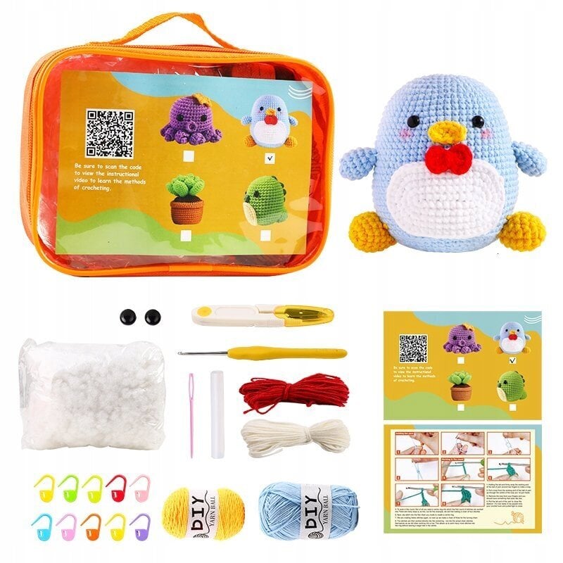 DIY DIY DIY DIY Kit Lapset PINGWINK lahja hinta ja tiedot | Virkkaustarvikkeet | hobbyhall.fi