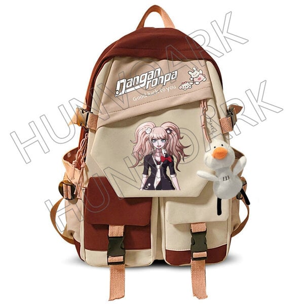 Danganronpa Nanami ChiaKi Reppu Mesh Nainen Mies Opiskelija College School Reppu Tytöt Pojat Iso Patchwork Kannettava Reppu