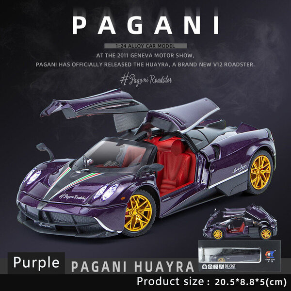 1:24 Pagani Kiinalainen Dragon Alloy Automalli Urheiluauto