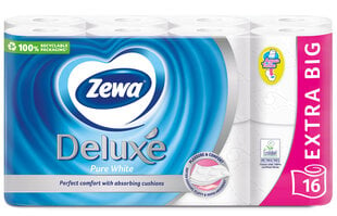 WC -paperi ZEWA Deluxe Pure White, 3 kerrosta, 16 rullaa. hinta ja tiedot | WC-paperit ja talouspaperit | hobbyhall.fi