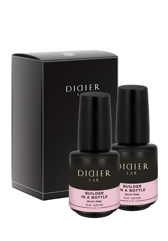 Setti Rakennegeeli pullossa, Didier Lab Builder Gel in a bottle, Milky Pink, 2 x 15ml hinta ja tiedot | Kynsilakat ja kynsienhoitotuotteet | hobbyhall.fi