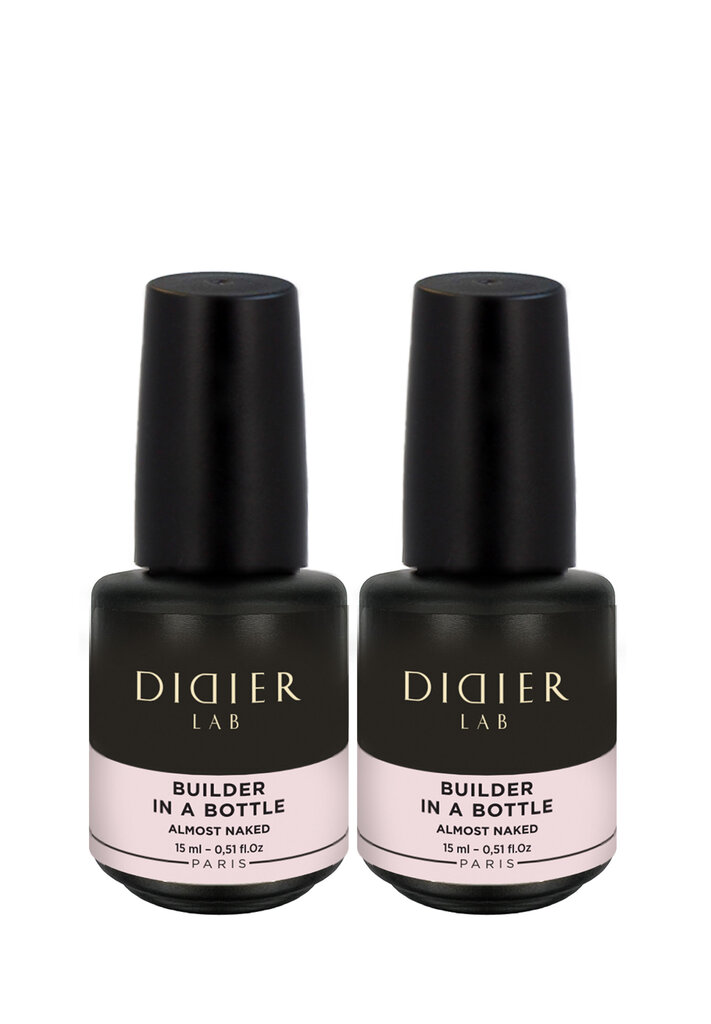 Setti Rakennegeeli pullossa Didier Lab Builder Gel in a bottle, Almost Naked, 2 kpl. x 15ml hinta ja tiedot | Kynsilakat ja kynsienhoitotuotteet | hobbyhall.fi