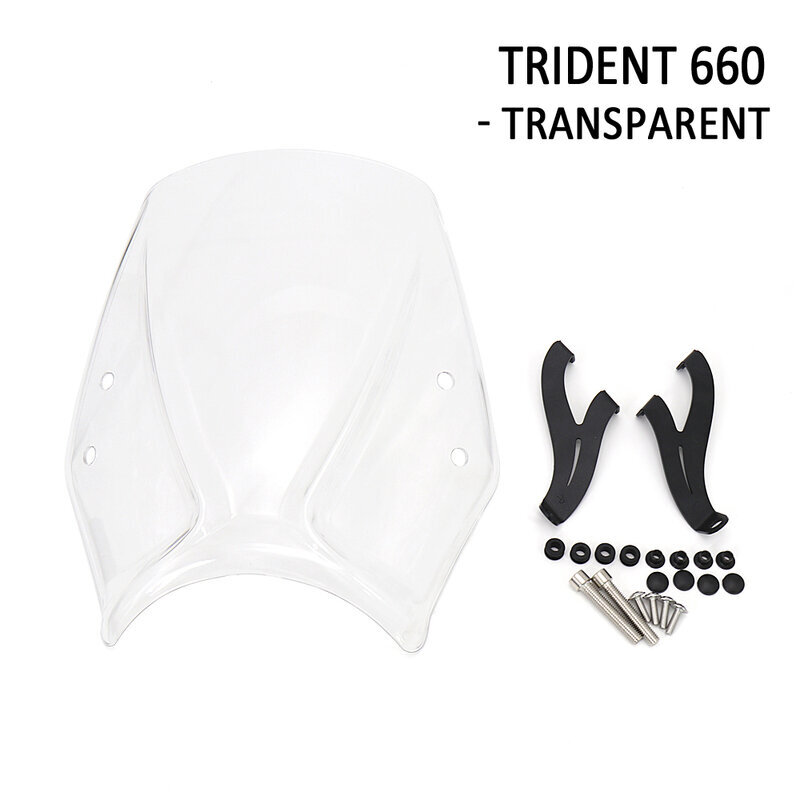 Trident 660 Trident 660 2021 2022 Uudet moottoripyörän tarvikkeet Tuulilasi Tuulenohjain tuulilasin suojalevyn suojus hinta ja tiedot | Moottoripyörien lisätarvikkeet | hobbyhall.fi