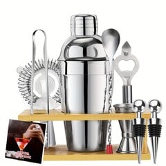 Ruostumaton Teräs Cocktail Shaker Set, 10-osainen hinta ja tiedot | Keittiövälineet | hobbyhall.fi