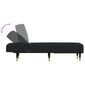 vidaXL Chaise Longue, musta, verhoiltu samettia hinta ja tiedot | Nojatuolit | hobbyhall.fi