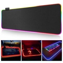 Pelihiirimatto LED-valolla - RGB - Valitse koko 80x30 cm hinta ja tiedot | Kannettavien tietokoneiden lisätarvikkeet | hobbyhall.fi