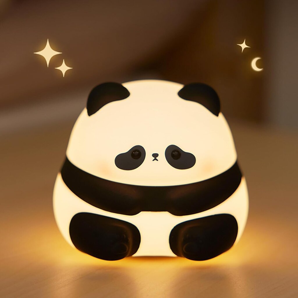 Yövalo lasten panda yölamppu - pandalamppu himmennettävä ajastin, kosketusohjattu silikoni yövalo vauva, USB ladattava söpö pandalamppu, söpö yövalo lastenhuoneen sisustus hinta ja tiedot | Lastenhuoneen valaisimet | hobbyhall.fi