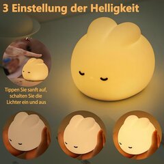 Night Light Lasten Himmennettävä imetysvalo Baby Touch LED Rabbit silikonilamppu ajastimella Ladattavat yövalot vauvahuoneeseen Imetys Lasten Lahjat Koriste hinta ja tiedot | Lastenhuoneen valaisimet | hobbyhall.fi