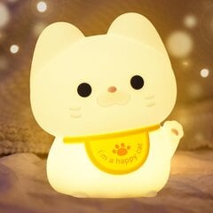 Söpö kissa-yövalo lapsille, silikoninen Kitty Animal LED-kosketuslamppu ajastimella himmennettävällä, USB-ladattava taaperon sängyn vieressä oleva sisustus, lahjat kissanvauvojen tytöille hinta ja tiedot | Lastenhuoneen valaisimet | hobbyhall.fi