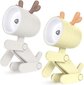 Mini Night Light, 2 Pack Söpö LED Deer Night Light Lasten Lamppu Pöytälamppu Kannettava Säädettävä Yövalo Sarjakuva Mini Night Light lapsille Opiskelijalahja (Deer/Beige+keltainen) hinta ja tiedot | Lastenhuoneen valaisimet | hobbyhall.fi