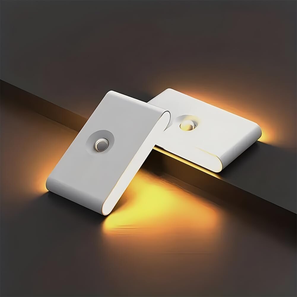 LED-yövalo liiketunnistimella, ladattava, USB, 3 tilalla (auto/ON/OFF), 2700K lämpimän valkoinen, 2 kpl hinta ja tiedot | Lastenhuoneen valaisimet | hobbyhall.fi