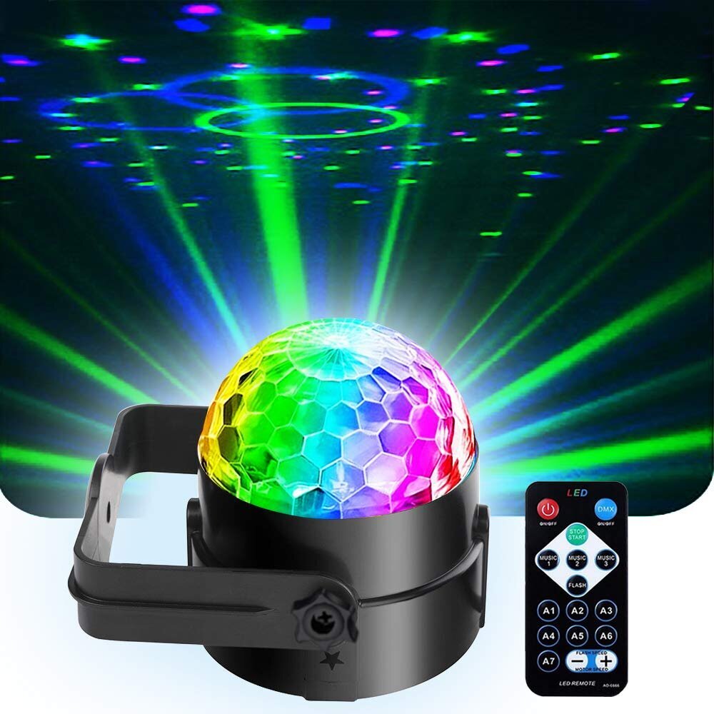 Mini Stereo/Kaukosäädin LED Magic Ball Lights DJ Lights Disco Ball Strobe Club Lights Magic Mini LED Lavavalot joulun kotiin hinta ja tiedot | Lastenhuoneen valaisimet | hobbyhall.fi