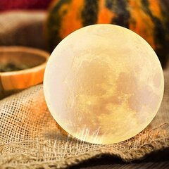 3D Moon Light, 15 cm/5,9" halkaisija, USB-ladattava Moon Night Light hinta ja tiedot | Pöytävalaisimet | hobbyhall.fi