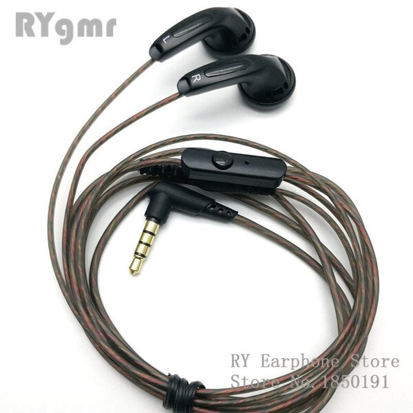 RY4S MIC-korvakuuloke 15,4 mm musiikkikuuloke (MX500-tyylinen kuuloke) 3,5 mm L Plug Earbud