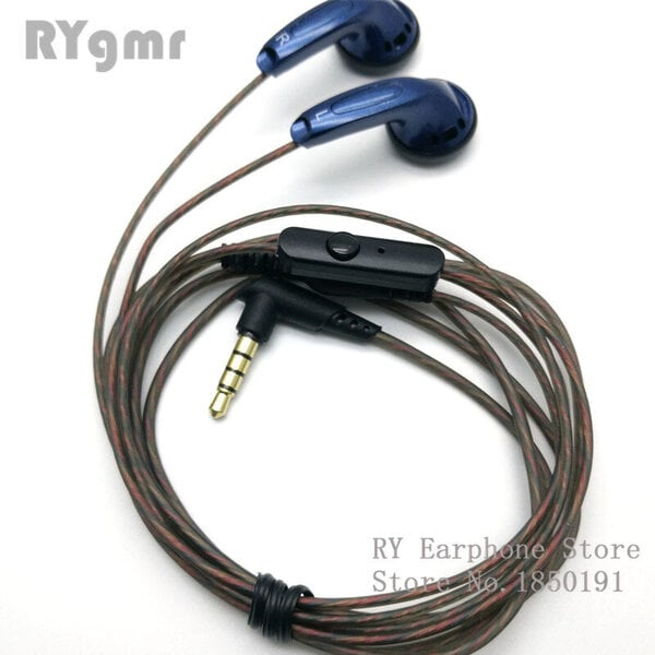 RY4S MIC-korvakuuloke 15,4 mm musiikkikuuloke (MX500-tyylinen kuuloke) 3,5 mm L Plug Earbud