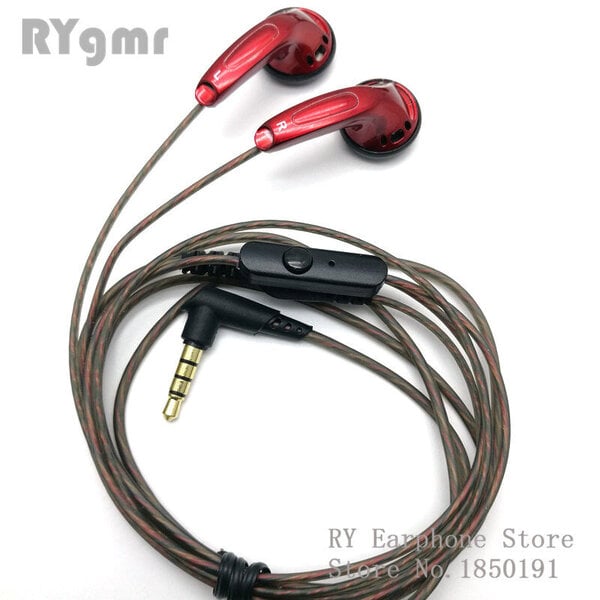 RY4S MIC-korvakuuloke 15,4 mm musiikkikuuloke (MX500-tyylinen kuuloke) 3,5 mm L Plug Earbud