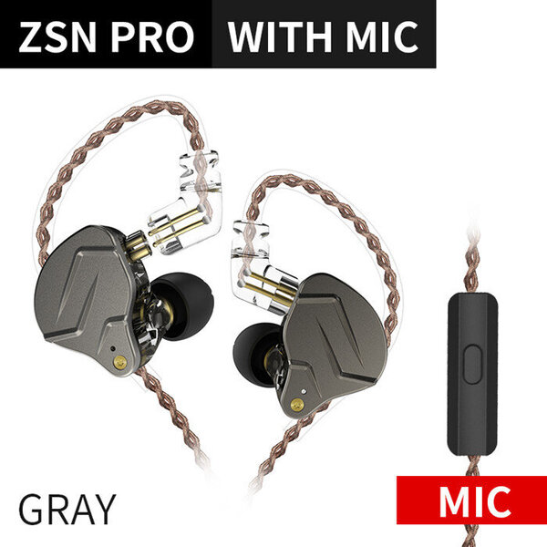 KZ ZSN Pro 1BA+1DD Hybriditekniikka HIFI Basso Nappikuulokkeet Metalliset korvakuulokkeet Bluetooth-kuulokkeet Urheilumelua vaimentavat kuulokkeet