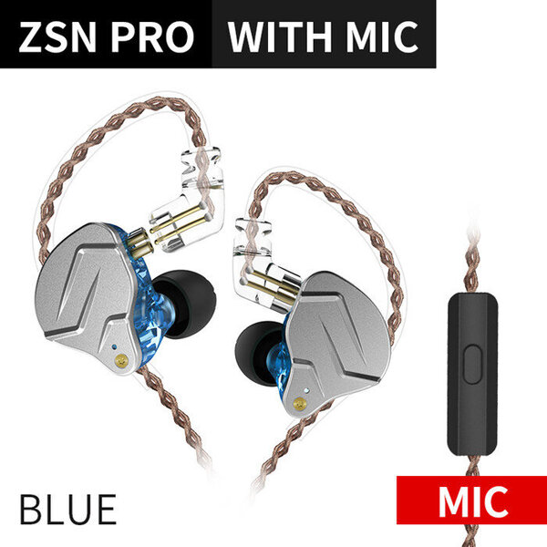 KZ ZSN Pro 1BA+1DD Hybriditekniikka HIFI Basso Nappikuulokkeet Metalliset korvakuulokkeet Bluetooth-kuulokkeet Urheilumelua vaimentavat kuulokkeet