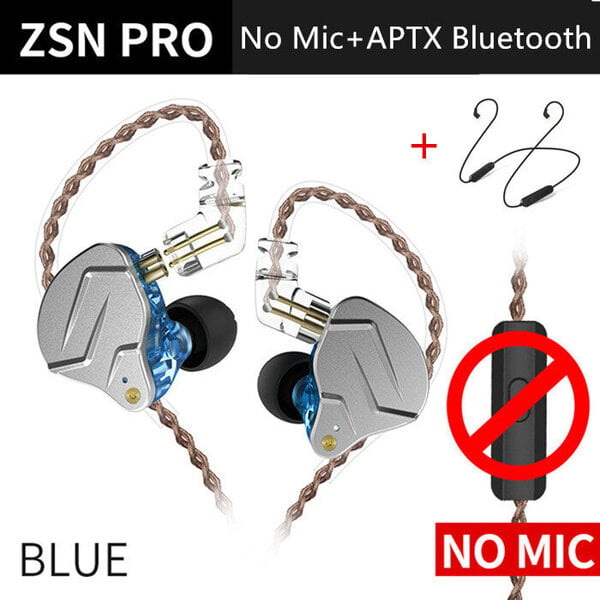 KZ ZSN Pro 1BA+1DD Hybriditekniikka HIFI Basso Nappikuulokkeet Metalliset korvakuulokkeet Bluetooth-kuulokkeet Urheilumelua vaimentavat kuulokkeet