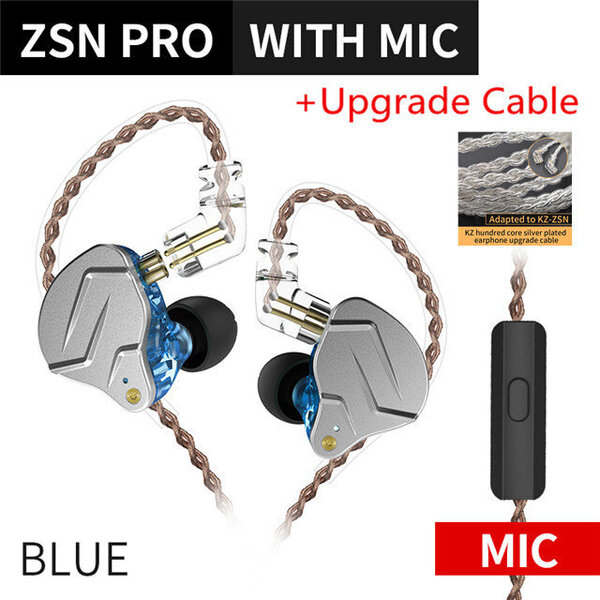 KZ ZSN PRO 1BA+1DD Hybriditekniikka HIFI Metalliset korvakuulokkeet Basso Nappikuulokkeet Sport Melua vaimentavat kuulokkeet ZST X AS10 ZS10 ST1