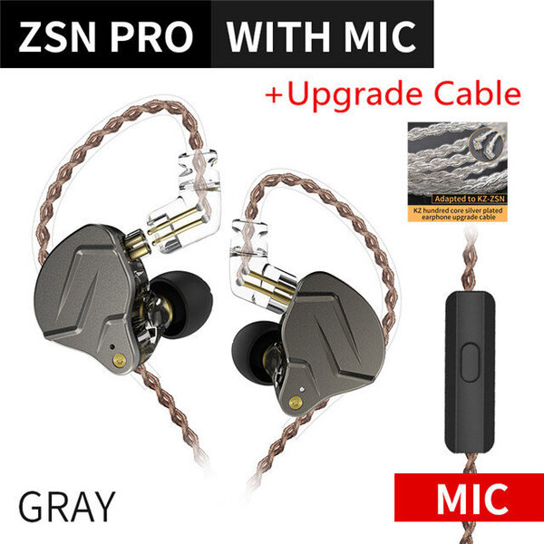 KZ ZSN PRO 1BA+1DD Hybriditekniikka HIFI Metalliset korvakuulokkeet Basso Nappikuulokkeet Sport Melua vaimentavat kuulokkeet ZST X AS10 ZS10 ST1