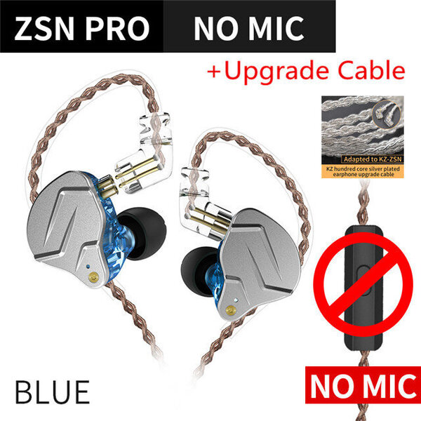 KZ ZSN PRO 1BA+1DD Hybriditekniikka HIFI Metalliset korvakuulokkeet Basso Nappikuulokkeet Sport Melua vaimentavat kuulokkeet ZST X AS10 ZS10 ST1