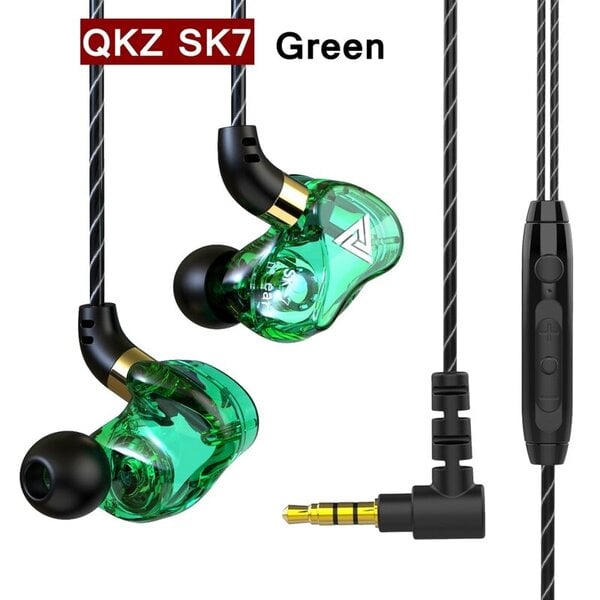 QKZ AK6 SK7 Kupariohjain HiFi Langalliset kuulokkeet MIC Sport Running Kuulokkeet Basso Stereokuulokkeet Musiikki Kuulokkeet fone de ouvido