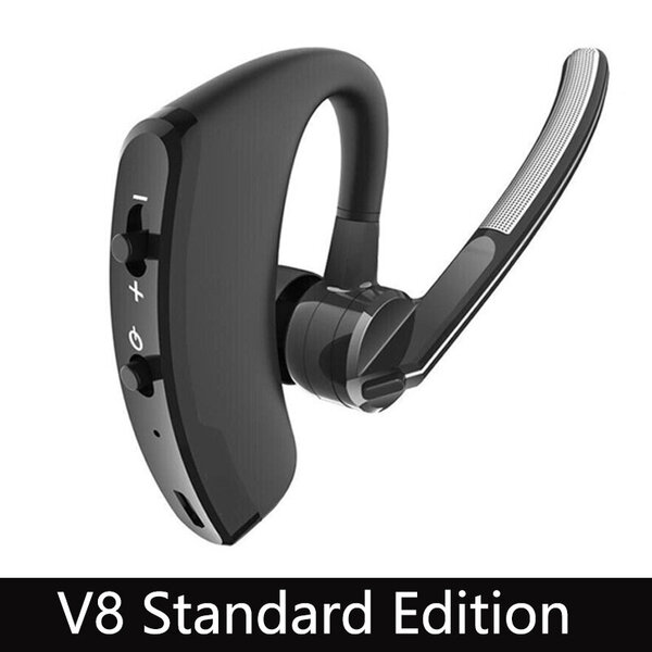 V8S/V9S-kuulokkeet Bluetooth 5.0 Business Handsfree Langattomat kuulokkeet Stereo Vedenpitävät Urheilunappikuulokkeet Haedset mikrofonilla