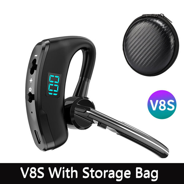 V8S/V9S-kuulokkeet Bluetooth 5.0 Business Handsfree Langattomat kuulokkeet Stereo Vedenpitävät Urheilunappikuulokkeet Haedset mikrofonilla