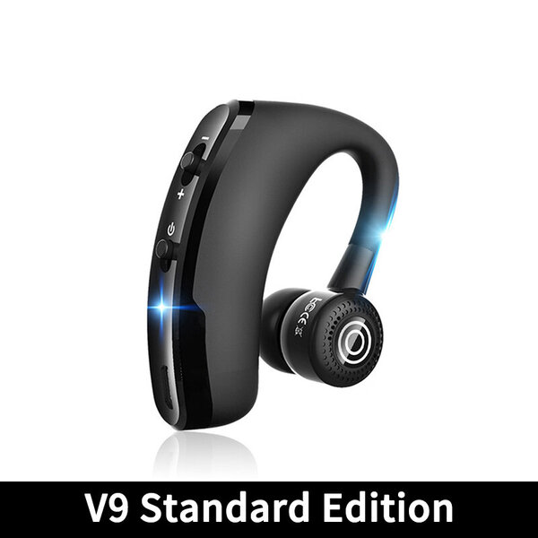 V8S/V9S-kuulokkeet Bluetooth 5.0 Business Handsfree Langattomat kuulokkeet Stereo Vedenpitävät Urheilunappikuulokkeet Haedset mikrofonilla