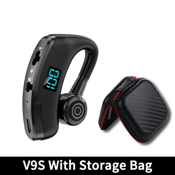 V8S/V9S-kuulokkeet Bluetooth 5.0 Business Handsfree Langattomat kuulokkeet Stereo Vedenpitävät Urheilunappikuulokkeet Haedset mikrofonilla