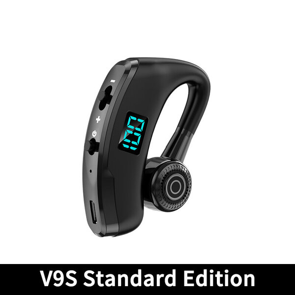 V8S/V9S-kuulokkeet Bluetooth 5.0 Business Handsfree Langattomat kuulokkeet Stereo Vedenpitävät Urheilunappikuulokkeet Haedset mikrofonilla