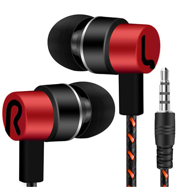 Kuulokkeet Langalliset nappikuulokkeet puhelimille Universaalit 3,5 mm In-Ear stereokuulokkeet kannettavalle tietokoneelle Älypuhelin kuuloke Nylon Weave Cable