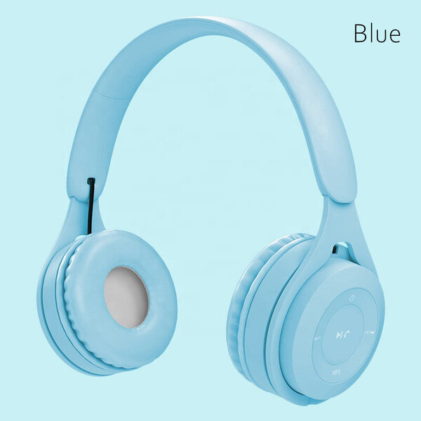 Macaron Headphones Kids Langattomat Bluetooth-kuulokkeet stereokuulokkeet pelikuulokkeet mikrofonilla Gamer Girl Lahja mobiilitabletille