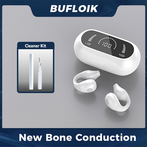 Bone Conduction Bluetooth-kuulokkeet Open Ear Clip -langattomat kuulokkeet mikrofonilla urheilukuulokkeet Androidille ja iPhonelle