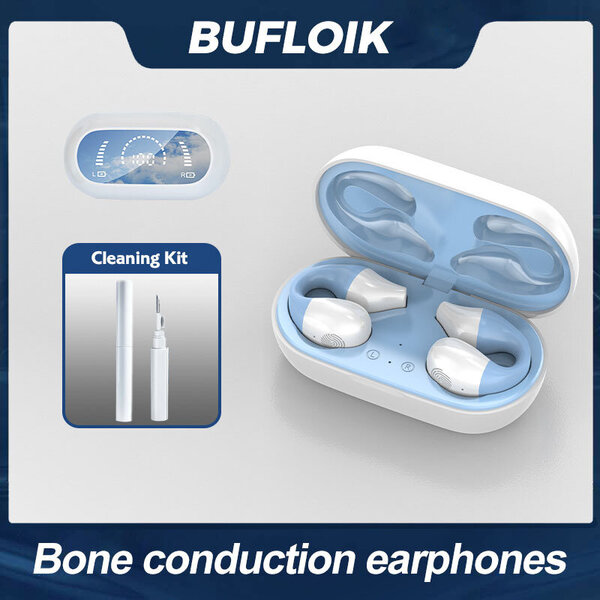 Bone Conduction Bluetooth-kuulokkeet Open Ear Clip -langattomat kuulokkeet mikrofonilla urheilukuulokkeet Androidille ja iPhonelle