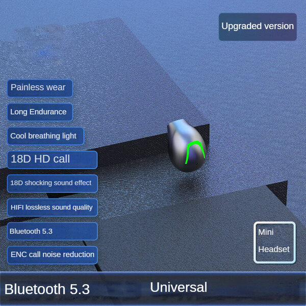 Näkymättömät minikuulokkeet Bluetooth 5.3 -korvakuulokkeet TWS Langattomat kuulokkeet ENC-kohinanvaimennus HiFi-kuulokkeet mikrofonilla