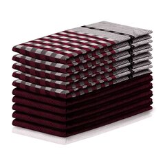 Decoking keittiöpyyhkeet, burgundy-musta, 50 x 70 cm, 10 kpl hinta ja tiedot | Keittiötekstiilit | hobbyhall.fi