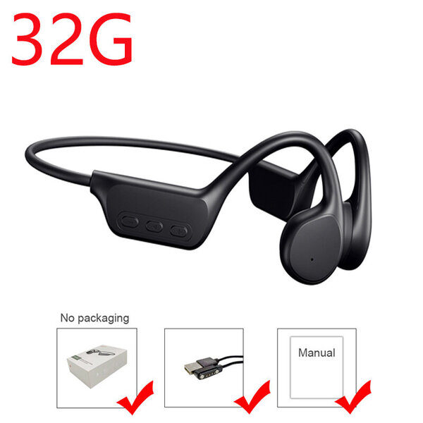 Bone Conduction -kuulokkeet IPX8 vedenpitävät uimakuulokkeet 32G MP3-soitin Bluetooth 5.3 HIFI Bass Sports Langattomat kuulokkeet