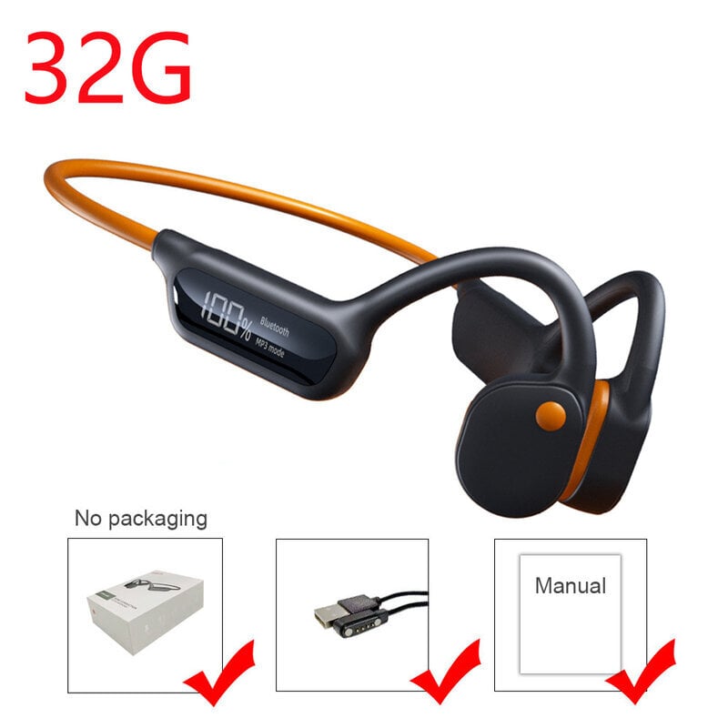 Bone Conduction -kuulokkeet IPX8 vedenpitävät uimakuulokkeet 32G MP3-soitin Bluetooth 5.3 HIFI Bass Sports Langattomat kuulokkeet hinta ja tiedot | Kuulokkeet | hobbyhall.fi