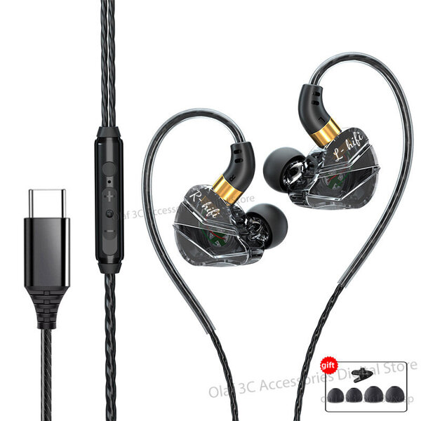 OLAF Gaming Headset Langalliset kuulokkeet 3,5 mm kaapelikuulokkeet Handsfree Basso Stereo Urheilukuulokkeet DAC Type-C iPhone 15 Samsung