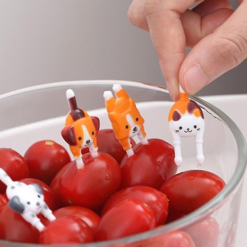 7 kpl Mini Animal Picks Välipalakakku Jälkiruoka Ruoka Hedelmä Haarukat Bento-tarvikkeet hinta ja tiedot | Pehmolelut | hobbyhall.fi