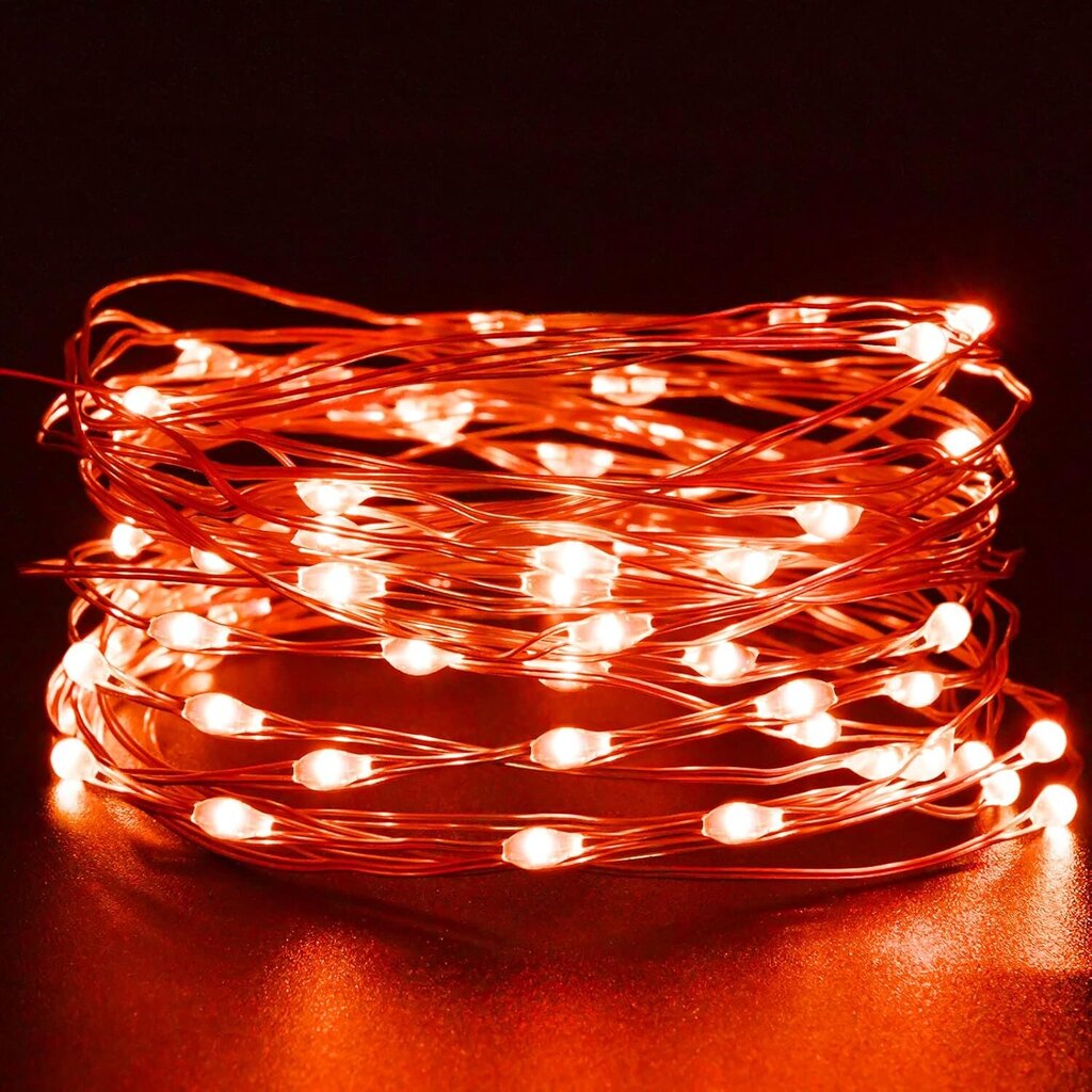 Punaiset Fairy Lights, 3M/10ft 30LED Halloween Decoeration valot, Paristo-oranssi merkkivalo Halloweeniin,joulukoristeet hinta ja tiedot | Pehmolelut | hobbyhall.fi