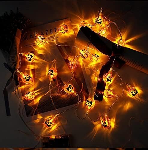 20 LED-valoa 3D Pumpkin String Fairy Lights, paristokäyttöiset hehkulamput (kurpitsan lämmin valkoinen) hinta ja tiedot | Pehmolelut | hobbyhall.fi