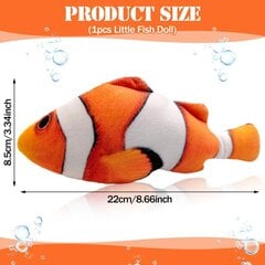 Clown Fish Pehmolelu, Pehmeä pehmolelu Ocean Animal täytettynä, Lasten pehmeä pehmolelu eläin - Perfect Perfect hinta ja tiedot | Pehmolelut | hobbyhall.fi